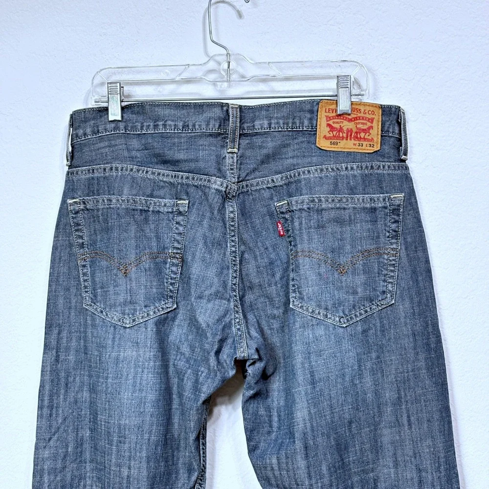 Levi's‎ 569 Loose Straight  Baggy Fit Jeans Blue Men 33x32